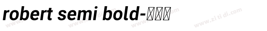 robert semi bold字体转换